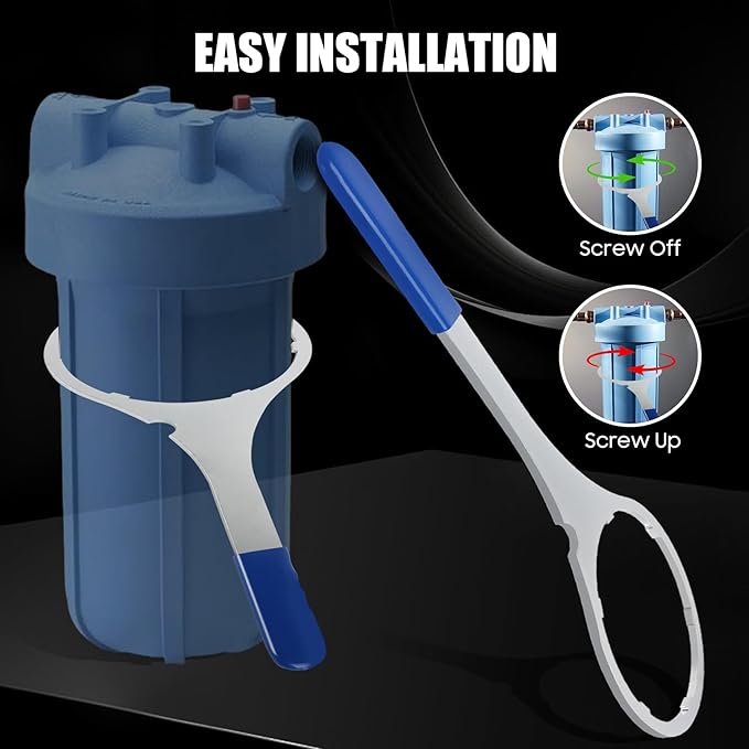 SPBW-5 Water Filter Housing Wrench 5.93 In, Heavy Duty Metal Replacement for SW-3, Compatible with Pentek 10" Big Blue & GE GXWH40L Whole House Filter Housing, Fits for Culligan Pentek Plymouth
