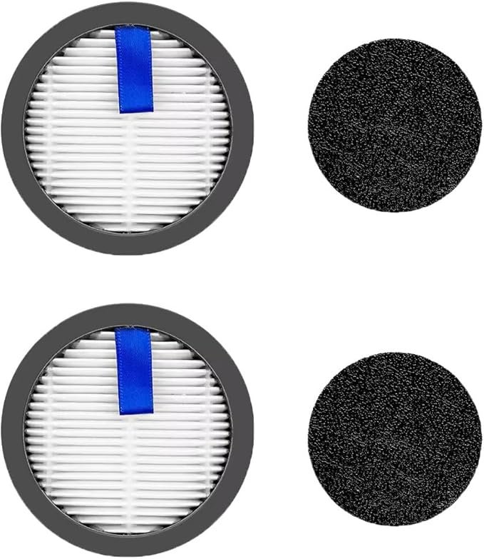 Replacement A200 HEPA Filters for Afoddon A200Pro NEQUARE S12 S25 S26 ORFELD B08/C10A/C10G Series Cordless Vacuum, 2 pcs HEPA Filters and 2 pcs Sponge Filters