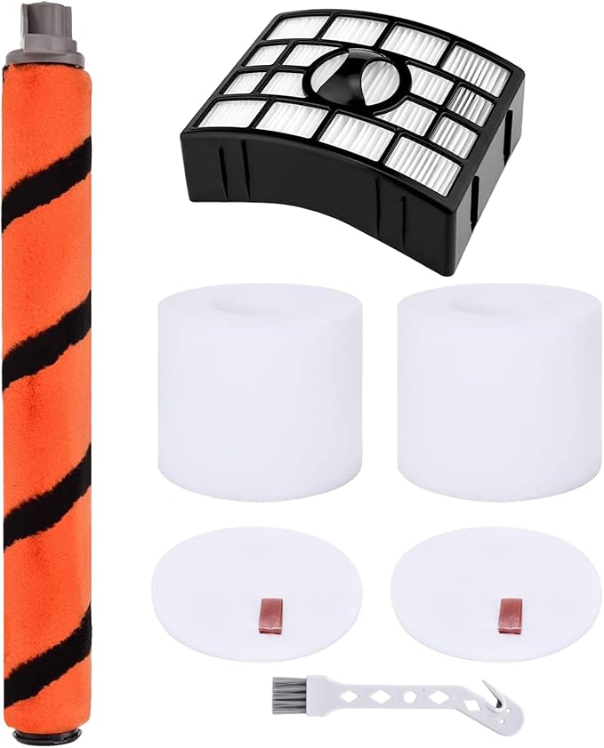 Leadaybetter Filter Replacement for Shark APEX DuoClean Lift-Away AX950 AX951 AZ1002 AZ1000 AZ1000W, 1 Black Filters, 2 Foam & Felt Filters, 1 Brush Roll, Compare to Part # XFF650 & XHF650 & 1173FT950