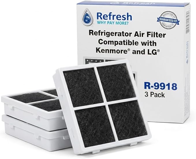 Refresh R-9918 Replacement Compatible with Kenmore 46-9918, 9918, 469918, ADQ73214402, ADQ73214404 and LG LT120F Refrigerator Air Filter