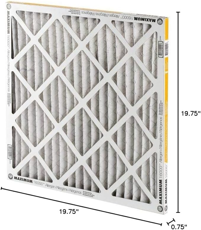 Arm & Hammer Max Allergen & Odor Reduction 20x20x1 Air and Furnace Filter, MERV 11, 4-Pack
