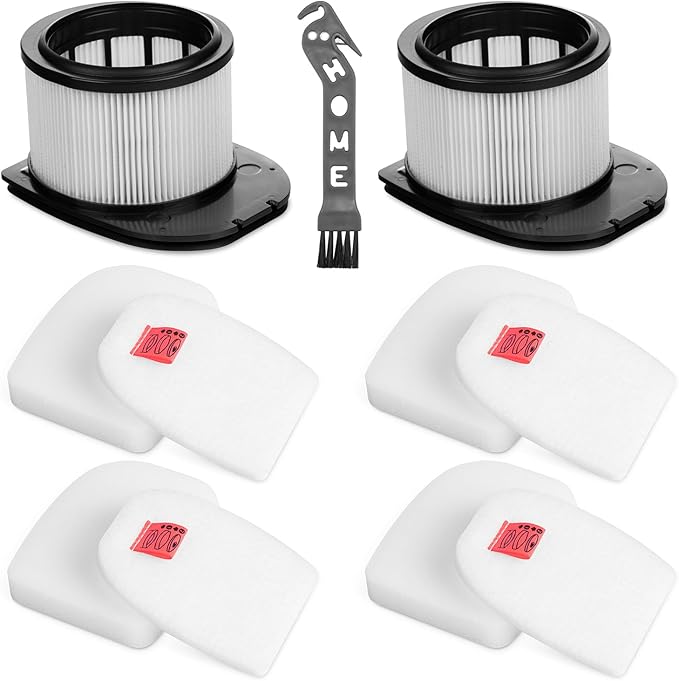UZ565H Filters Replacement for Shark Vacuum Cordless Duoclean Stratos Cleaner IZ862H IZ562H UZ865H IZ540H IZ840H IZ800, 2 HEPA and 4 Felt & 4 Foam Filters Replace Part XPSMFIZ700 & XFFKIZ70