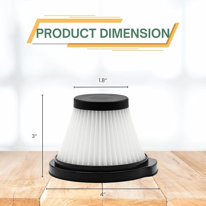 Nispira HEPA Filter Replacement Compatible with Xiaomi Deerma DX115 DX115S DX115C Handheld Portable Vacuum Cleaner, 3 Packs