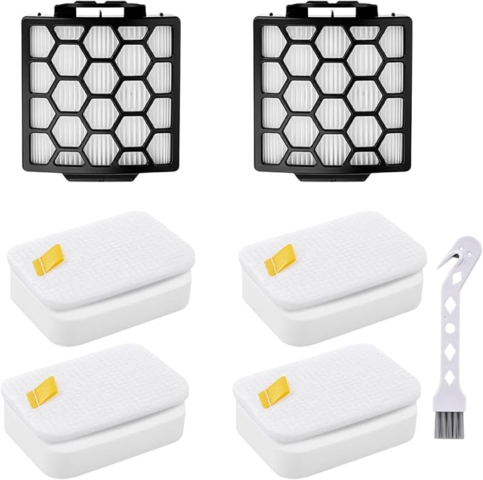 ZU102 Vacuum Filters & Odor Neutralizer Cartridges Kit Compatible with Shark ZU102 ZU100 Rotator Pet Upright Vacuum, Parts # 1238FT60 & 1239FT60 & 1541FC3000