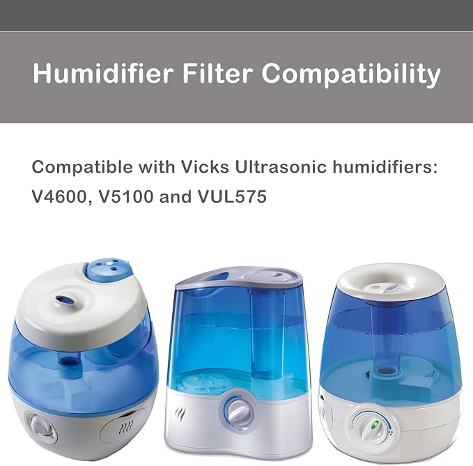PDC51V1 Demineralization Cartridge Compatible with Vick Humidifier Model V4600, V5100, VUL575, and Sunbeam696, Works to Collect White Dust, Pack of 3, Blue