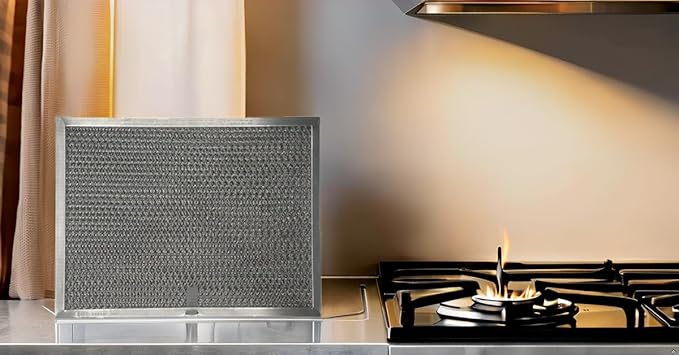 WINDON BAY Stove Range Hood Vent Filter - Premium Aluminum Mesh and Charcoal Carbon Replacement for Broan Range Hoods, 8.5" x 11.25" x 3/8" - 1pk