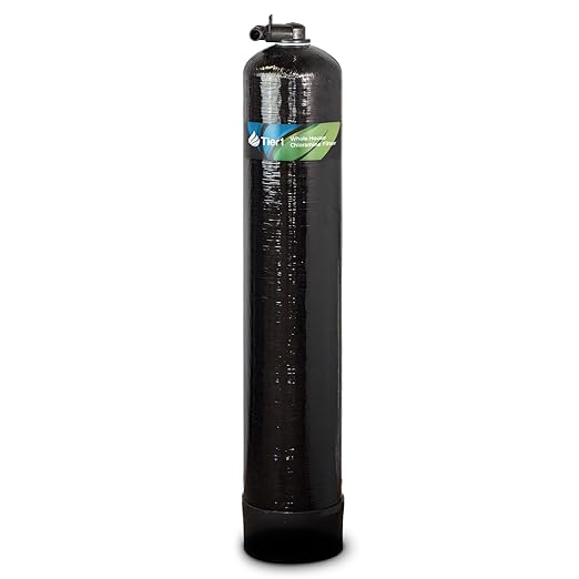 Tier1 Whole House Water Filter System | 900,000 Gallon Chloramine Reduction Capacity | Pre-Filled Upflow Tank with 1 Cu Ft Catalytic Granular Activated Carbon | Home Filtration System