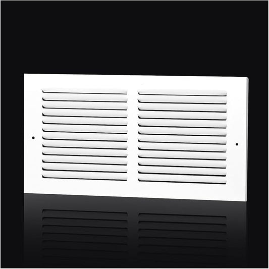 12x6 Return Air Vent Cover for 12 x 6 inch Duct Opening, Cold Air Return Vent Cover for Wall or Ceiling,Solid Steel HVAC Vent Cover,AC Return Air Grille Without Filter Housing,Outer Size:13.75"X7.75"