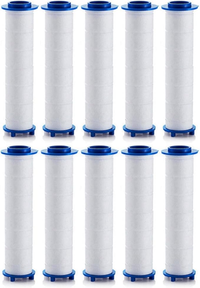 Shower head Filters 10 Pcs, Ion Shower Drops Head Filter, PP Cotton Filtered Shower Handheld, Filter Element Multiple Specifications, Suitable for Different Models of Shower Heads (White, 7cm/2.75in)