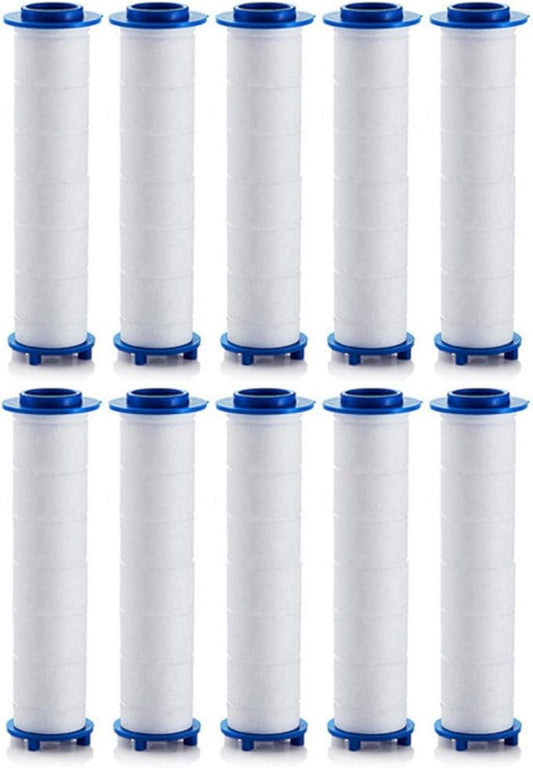 Shower head Filters 10 Pcs, Ion Shower Drops Head Filter, PP Cotton Filtered Shower Handheld, Filter Element Multiple Specifications, Suitable for Different Models of Shower Heads (White, 7cm/2.75in)