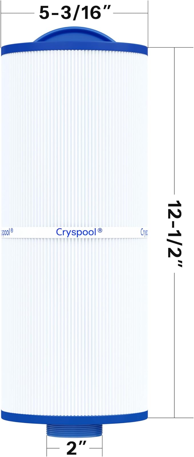 Cryspool® 05040 Filter Compatible with Marquis Spa 20041, 20091, 370-0237, 5CH-502, Marquis 50, PPM50SC-F2M, FC-0195, 50 Sq. Ft Spa Filter Cartridge, 2 Pack