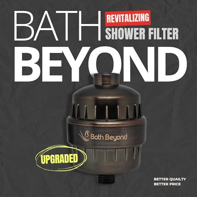 Shower Filter Vitamin C 15 Stage High Output Water Filter With cartridge for Hard Water - Shower Head Filter Removes Chlorine Fluoride and Improves The Condition of Your Skin, Hair