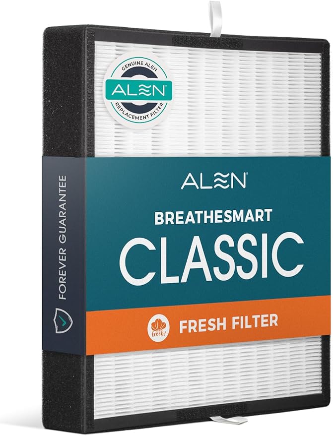 Alen Classic-Silver Carbon Replacement Air Filter for BreatheSmart Classic — True HEPA Filter to Remove Mold, Dust, Pollen and Light Odor — Air Cleaner for Pet Odor, Fur and Dander — 1 Filter