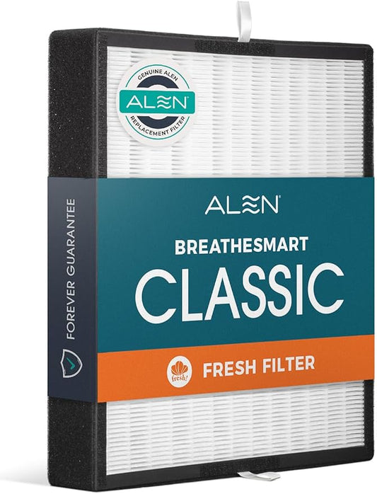 Alen Classic-Silver Carbon Replacement Air Filter for BreatheSmart Classic — True HEPA Filter to Remove Mold, Dust, Pollen and Light Odor — Air Cleaner for Pet Odor, Fur and Dander — 1 Filter