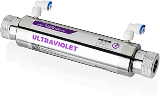 iSpring UVF11A UV Ultraviolet Light Water Filter with Smart Flow Control Switch 11W, 110V, 10-INCH
