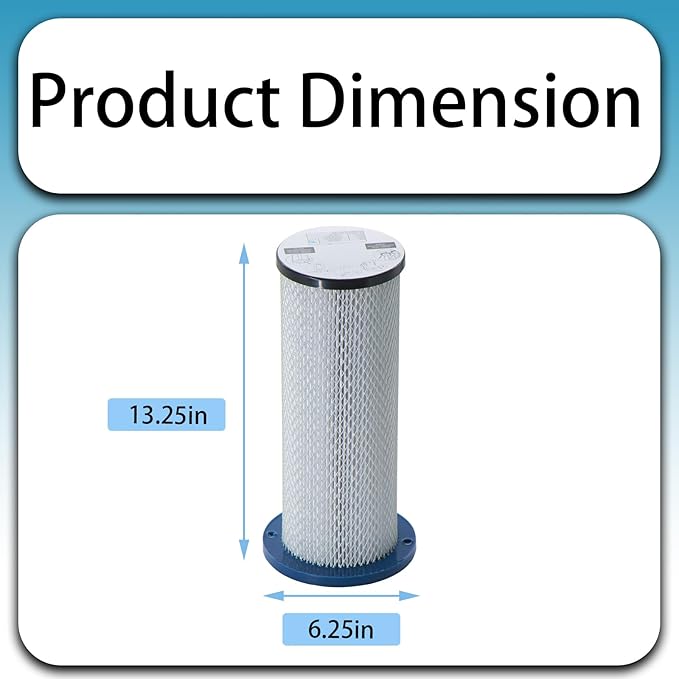 6 Pack Premium 200700070 HEPA Filter Compatible with Pullman Ermator Models S13, S26, S36, S1400 and Bona DCS 70, Compare to Part # 200700070