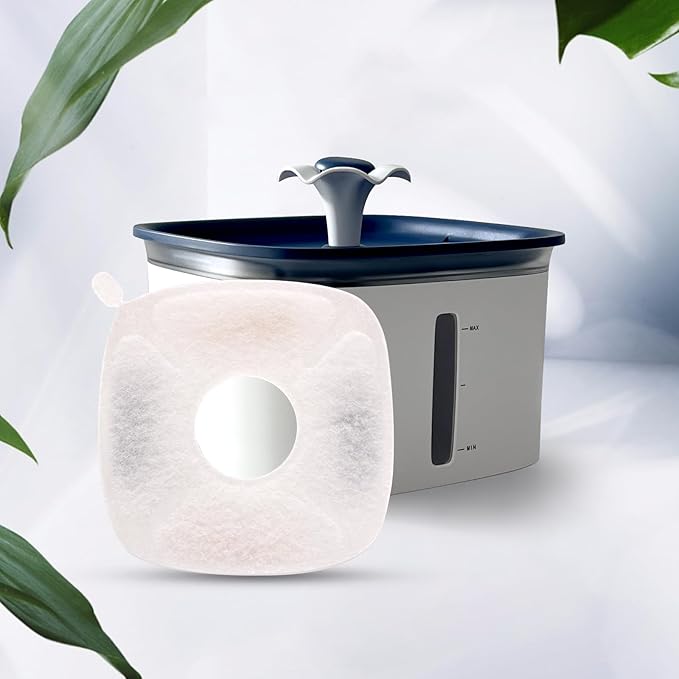 Pet Fountain Filters Compatible with 95Oz/2.8L Dog Water Fountain (4 Filters&4 Sponges)