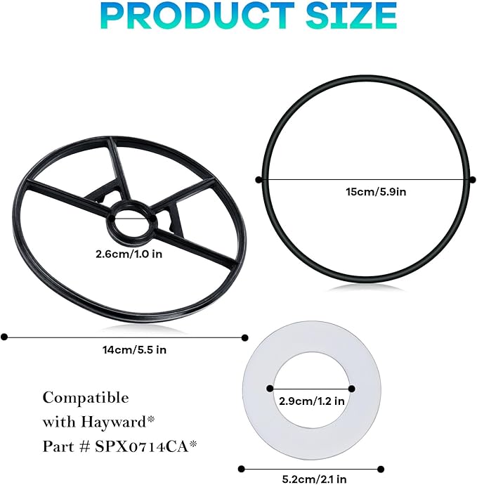 Spider Gasket Kit Pool Sand Filter Valve Seal Gasket Parts Replacement for Hayward Sp0714t Vari-Flo XL Valve and SPX0714CA O-Rings Gasket