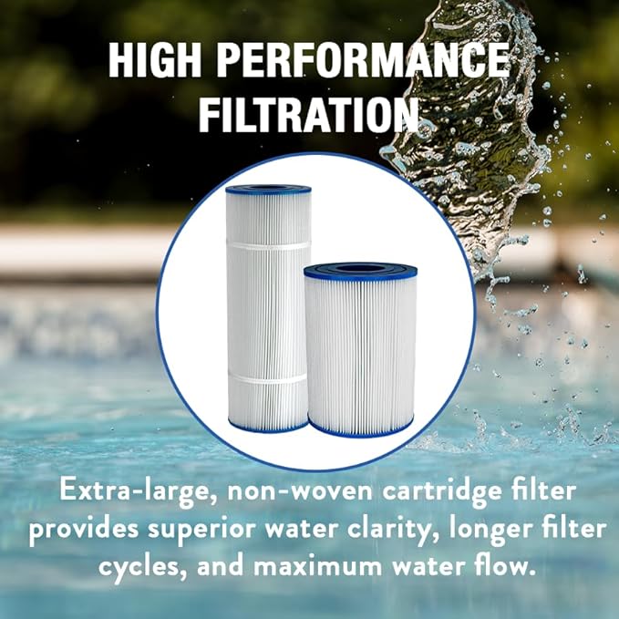 Doheny's Pool Pro Cartridge Filter System for Above-Ground Pools | 25 Sq. Ft. System with 3/4 HP Pump | Extra-Large Non-Woven Cartridge for Clear Water & Max Flow | Durable Thermoplastic | 115V/60Hz