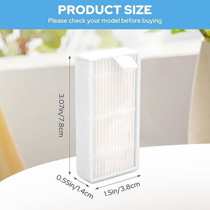 Filters Replacement for ILIFE V3s V3s pro V5 V5s V5s Pro V5s Pro 2 V5s Plus Noisz S5 Robotic Vacuum Cleaner - HEPA Vacuum Filter - 24 Pack