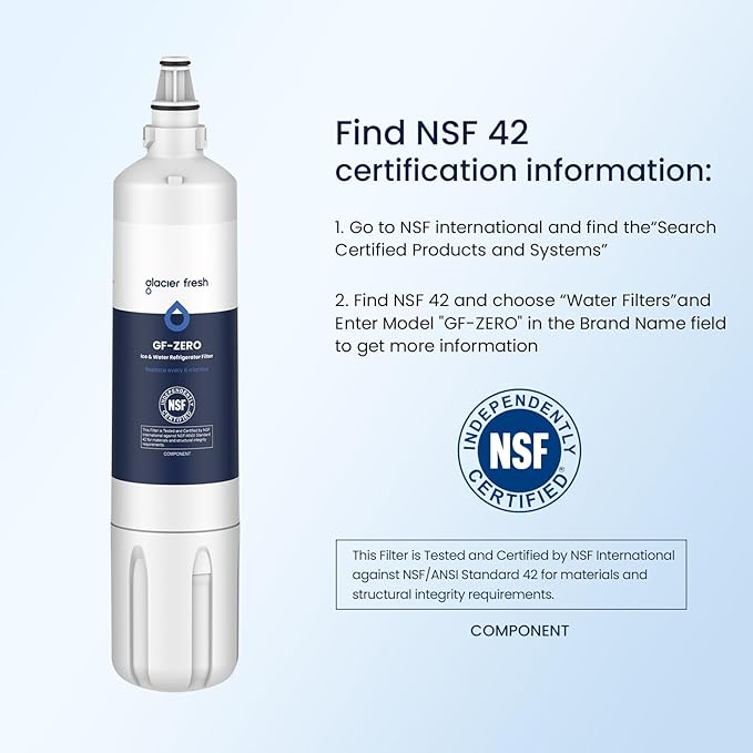 GLACIER FRESH Replacement for 4204490 Water Filter and 7007067 Air Purification Cartridge Combo Pack, Compatible with Sub-Zero 4204490, 4290510 Water Filter, 7042798/7007067 Air Filter(1+1)