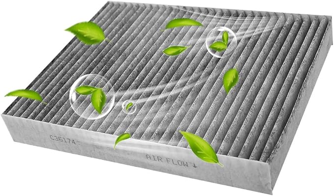 Cabin Air Filter Compatible with 2012-2018 Ford Focus, 13-20 Ford Escape,14-19 Ford Transit Connect, 13-18 Ford C-Max, 2015-2019 Lincoln MKC with Activated Carbon Filter Replace# C36174