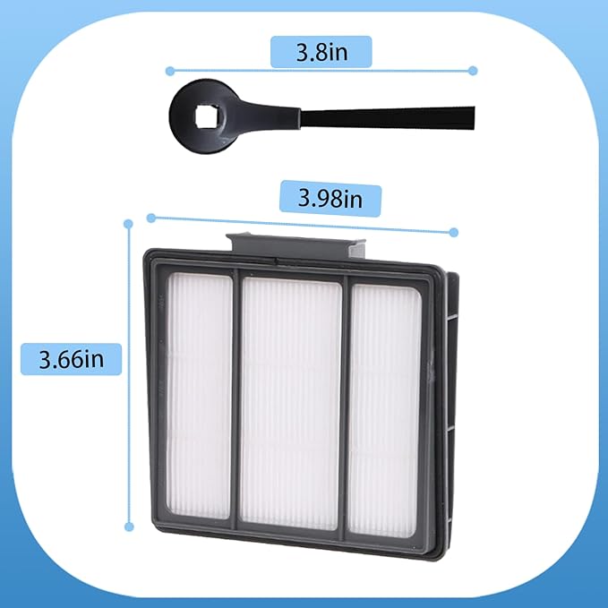2 HEPA Filters and 4 Brushes Replacement for Shark IQ RV1001AE RV1000 RV1001 Robot Vacuum, Also Fit Shark RV1000 Series, RV912S, RV913S, AV1002AE, AV911S, UR1000SR, UR1005AE, QR1000 Series