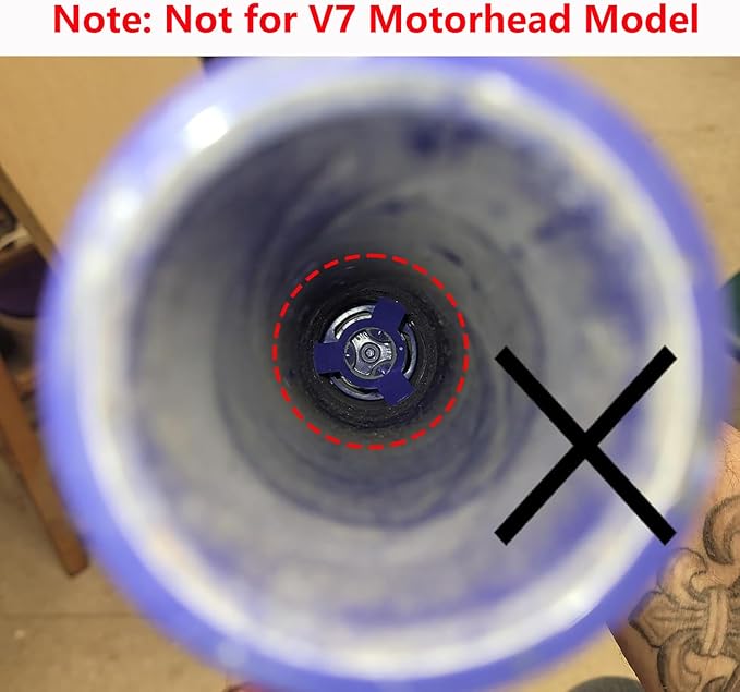 Roller Brush Roll Bar Replacement for Dyson V6 (4 Prong Drive & No Screw), Older V7 Models (Not for V7 Motorhead) Cordless Cleaner Part, 966821-01, 966084-01.(4.5cm Diameter)