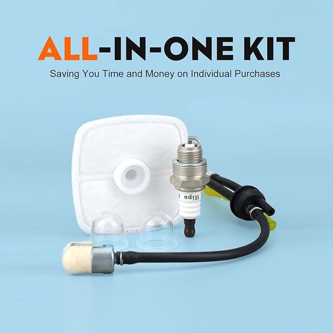 Hipa SRM225 Repower Tune-Up Kit Air Filter for Echo SRM210 GT200 GT225 PAS225 ES210 ES250 String Trimmer PB200 PB250 PB250LN PB2100 Blower