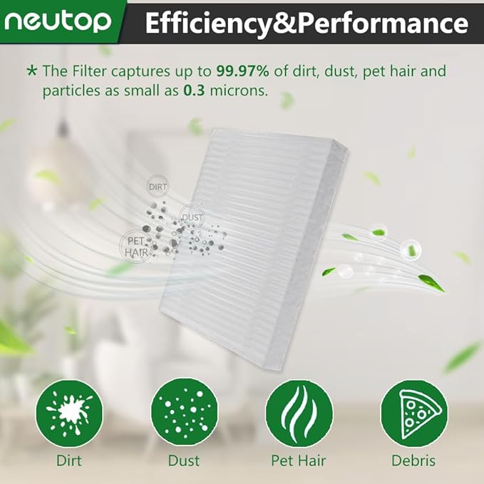 Replacement Hepa Filter Compatible with iRobot Roomba 105 Series, Combo Essential, Combo 2 Essential, Vac Essential, Vac 2 Essential, Q0120, Q0110, Q0520, Y0140, Y0110, Robots Vacuum, 8-Pack.