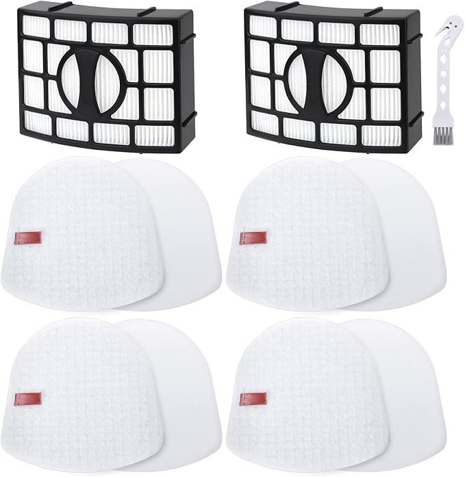 Vacuum Filter Replacement for Shark Navigator Zero-M Lift-Away Speed Upright ZU560 ZU561 ZU562 ZU572 UV650 UV725 ZU660 CU530 ZD400 ZD402 ZD201, 2 Post Filters + 4 Foam & Felt Filters
