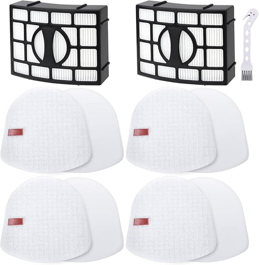 Vacuum Filter Replacement for Shark Navigator Zero-M Lift-Away Speed Upright ZU560 ZU561 ZU562 ZU572 UV650 UV725 ZU660 CU530 ZD400 ZD402 ZD201, 2 Post Filters + 4 Foam & Felt Filters