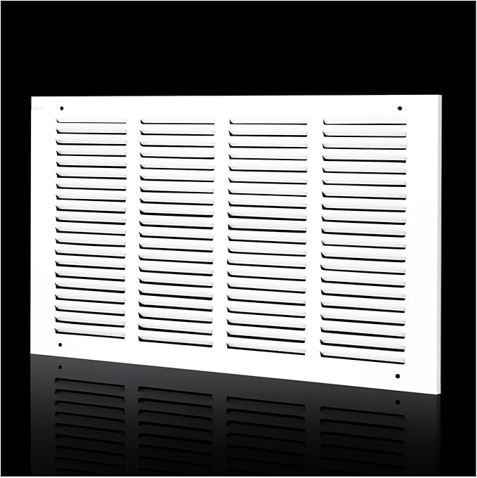 16x10 Return Air Grille Fits 16"Wx10"H Duct Opening,Air Return Vent Cover for Sidewall or Ceiling,Solid Steel AC HVAC Cold Air Return Grille Cover Without Filter House,Outer Dimension:17.75WX11.75"H