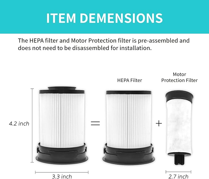 Leemone Fine Dust Filter 2-Pack Compatible with Miele TriFlex HX1, Pro, Cat & Dog Cordless Stick Vacuum Cleaners, HX-FSF Replacement 11289902