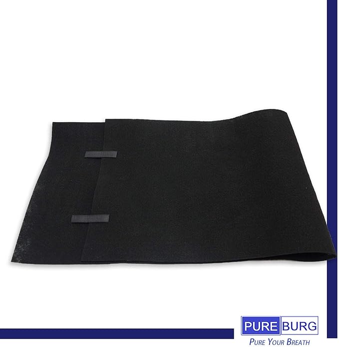 PUREBURG 16"x48" Cut-to-Fit Carbon Filter Sheet - Universal Charcoal Air Filter Roll for Range Hoods, Furnace, Air Purifiers, Dehumidifiers - High-Efficiency Household Odor & VOC Eliminator, Pack of 1