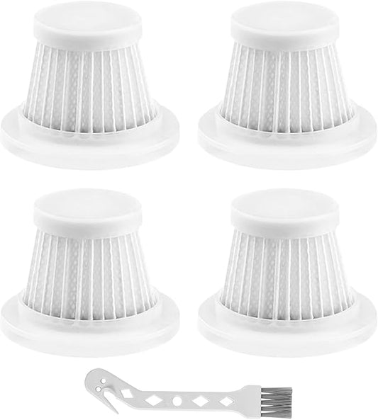 4Pcs HEPA Filter Replacement Vacuum Cleaner Filter Compatible with Compact Cordless Vacuum Cleaner