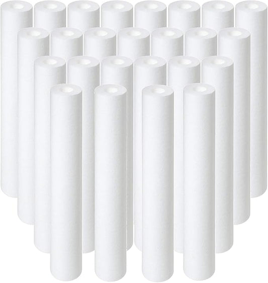 KleenWater 2.5 Inch x 30 Inch 5 Micron Sediment Water Filter Cartridge, Set of 25 (5 Micron) Compatible with GE GX05-30, Watts PWMB30M5, Pentek PD-5-30, Aqua-Pure GPMB05PP30UB and SDC-25-3005
