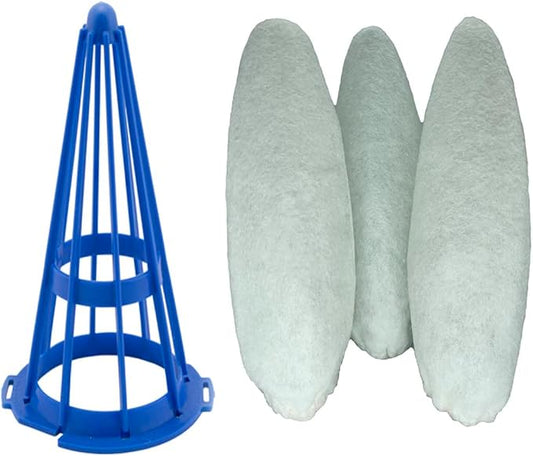Replacement Vacuum Filter Cotton & Cone Filter Frame for Pool Blaster Water Tech Centennial Filter p22x022xf (1 Cone Filter Frame+3 Filter Bag)