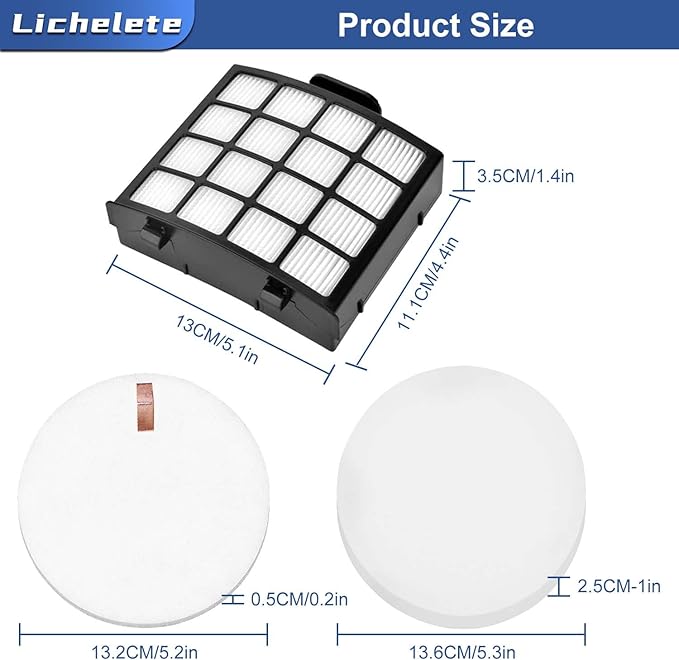 AZ2002 Vacuum Filter Replacement Parts for Shark Vertex Duoclean Upringht Vacuum AZ2000 AZ2000W AZ2002, Compare to Part XHFAZ2000, XFFKAZ2000, 3 Filters and 6 Foam and Felt Filter.