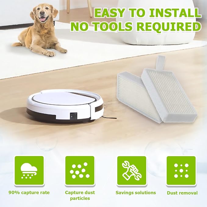 HEPA Vacuum Filters Replace for I-LIFE v3 v3s V3s pro v5 v5s v5s Pro I-LIFE Robot Vacuum Filters(pack of 10pcs)