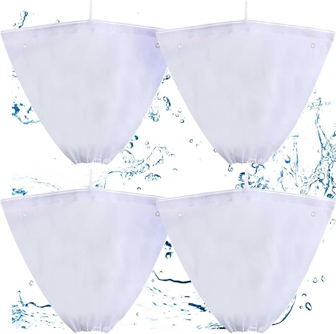 Riakrum 4 Pcs Pool Cleaner Fine Filter Bag Pool Spa Part Replacement Compatible with Aquabot Products 8114 Wheeled Aquabot Cleaners S2-40 S2-50 Pura 4X Pura 5X Pura S2-4x Pura S2-4xi Pura S2-5x