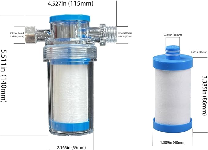 1/2" Pipes Household pre Filter for Shower Water Heater Intelligence Toilet Washing Machine Dishwasher Kitchen Filter for High precision filter 0.001mm 1μ Sediment Trap