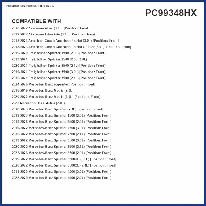 PureFlow HEPA Cabin Air Filter PC99348HX|Fits 2023-16 Mercedes-Benz Metris,2022-19 Sprinter 2500