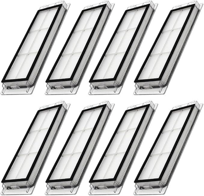 Replacement Filters Parts, Compatible with Roborock S6 MaxV/Pure, S6, S5, S5 Max, S4 Max, S4, E5, E4, E20, E25, E35, Robot Vacuums, 8-Pack.
