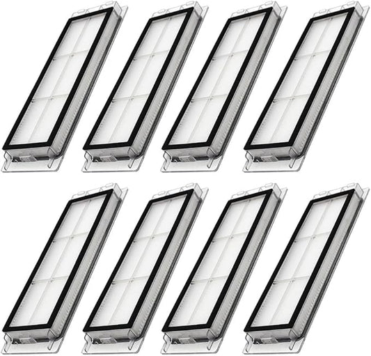 Replacement Filters Parts, Compatible with Roborock S6 MaxV/Pure, S6, S5, S5 Max, S4 Max, S4, E5, E4, E20, E25, E35, Robot Vacuums, 8-Pack.