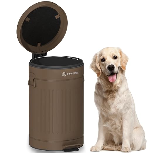 PAWZIDEA 3-Pack Replacement Activated Carbon Filter for PAWZIDEA Outdoor Ready 3.1 Gallon Dog Poop Trash Can Brown/Black/Gray, 7.8" Round, 1/5" Thick Deodorizing Carbon Filters, EFFECTIVE ODOR CONTROL