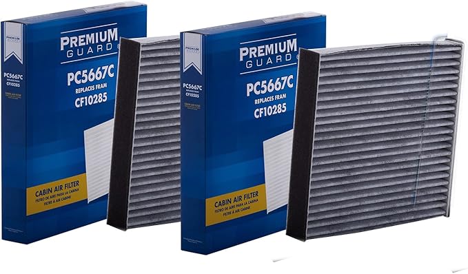 Premium Guard Cabin Air Filter PC5667C | Fits 2004-22 Jaguar, Land Rover, Lexus, Pontiac, Scion, Subaru, Toyota (Pack of 2)