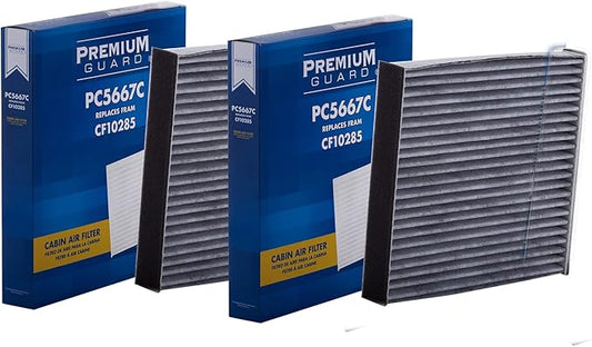 Premium Guard Cabin Air Filter PC5667C | Fits 2004-22 Jaguar, Land Rover, Lexus, Pontiac, Scion, Subaru, Toyota (Pack of 2)