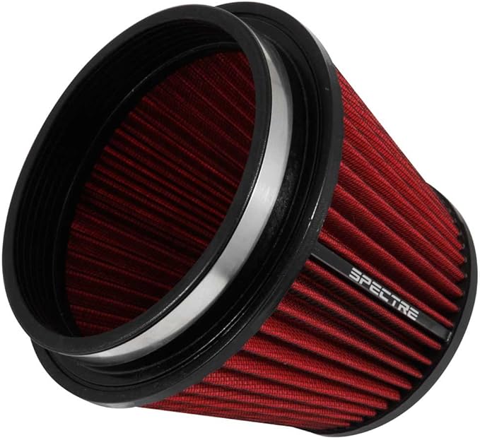 Spectre Universal Clamp-On Air Filter: High Performance, Washable Filter: Round Tapered; 6 in (152 mm) Flange ID; 6.219 in (158 mm) Height; 7.719 in (196 mm) Base; 5.219 in (133 mm) Top, SPE-HPR9886