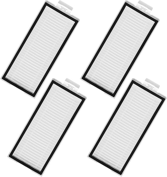 4 Pack Washable Filter For Roborock Q5 Pro/Pro+(Plus)/ Max+(Plus)/ DuoRoller+, Q7/ Q7+, Q7 Max/Max+, Q8 Max/Max+ Robot Vacuum Cleaner Accessories Replacement Part True HEPA Filter For Robotic